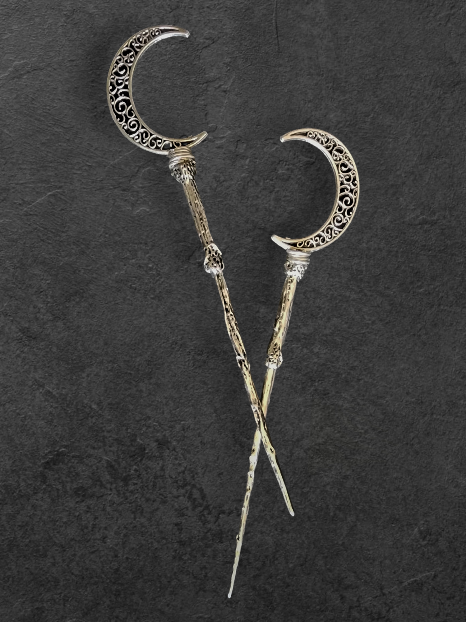 Crescent Moon Hair Sticks Witch Hair Jewelry
