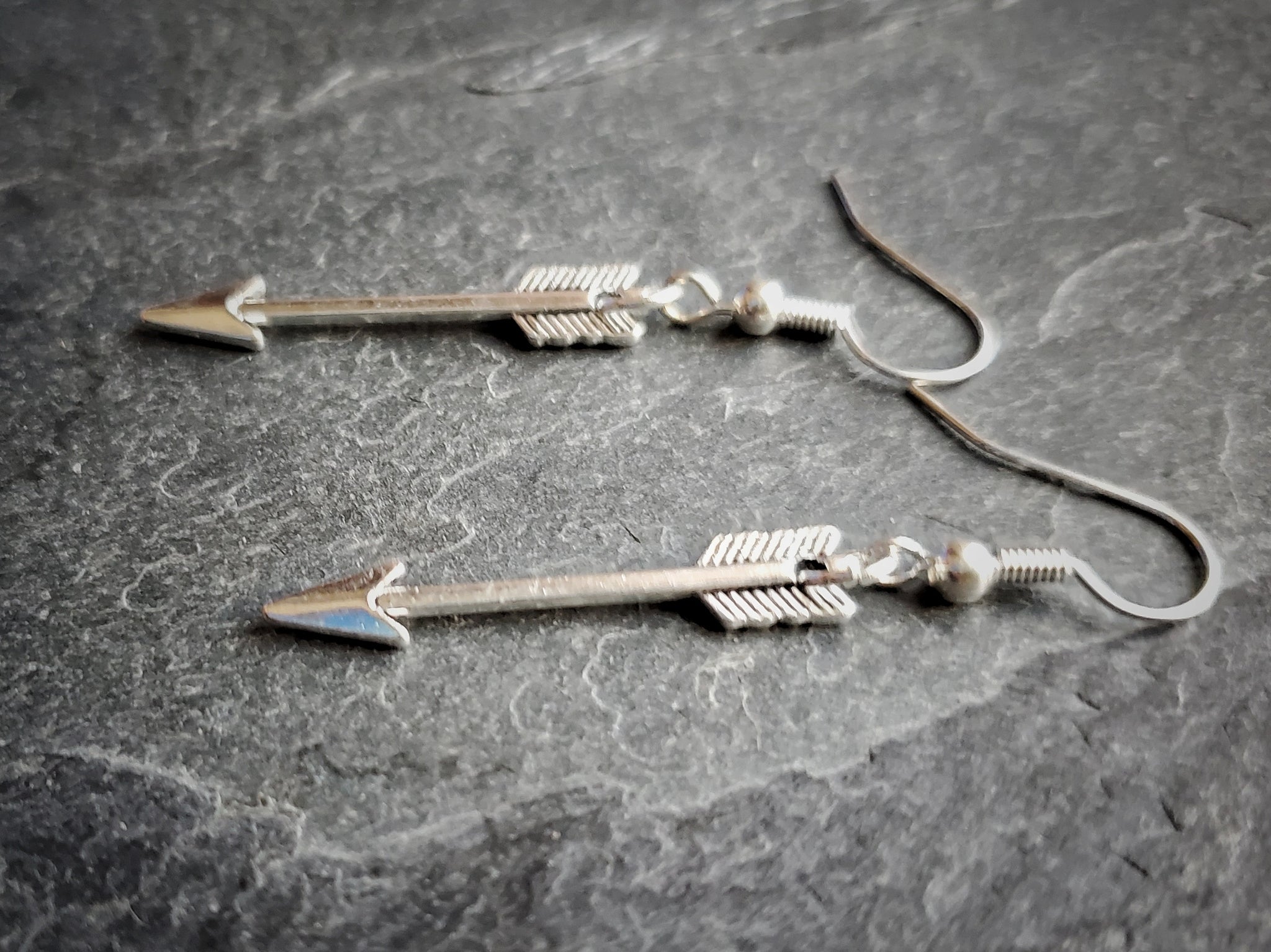 Silver Arrow Earrings Gift for Archer
