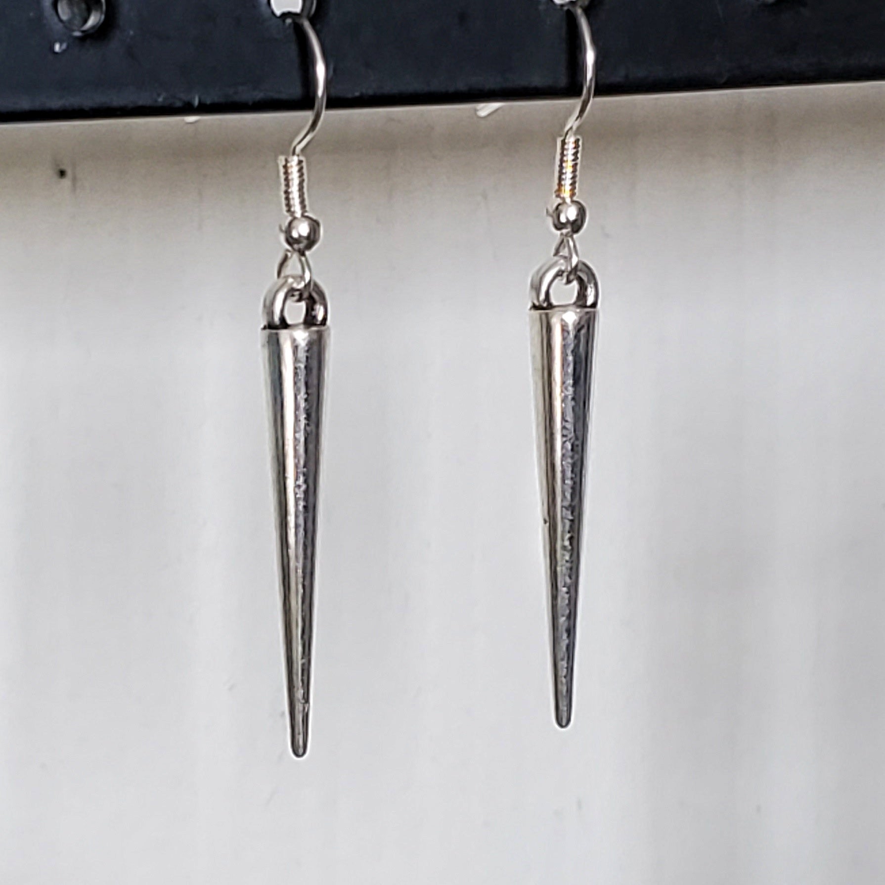 Silver Spike Earrings