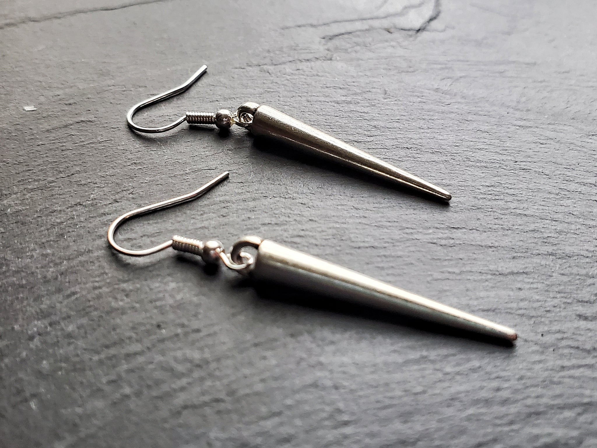 Silver Spike Earrings