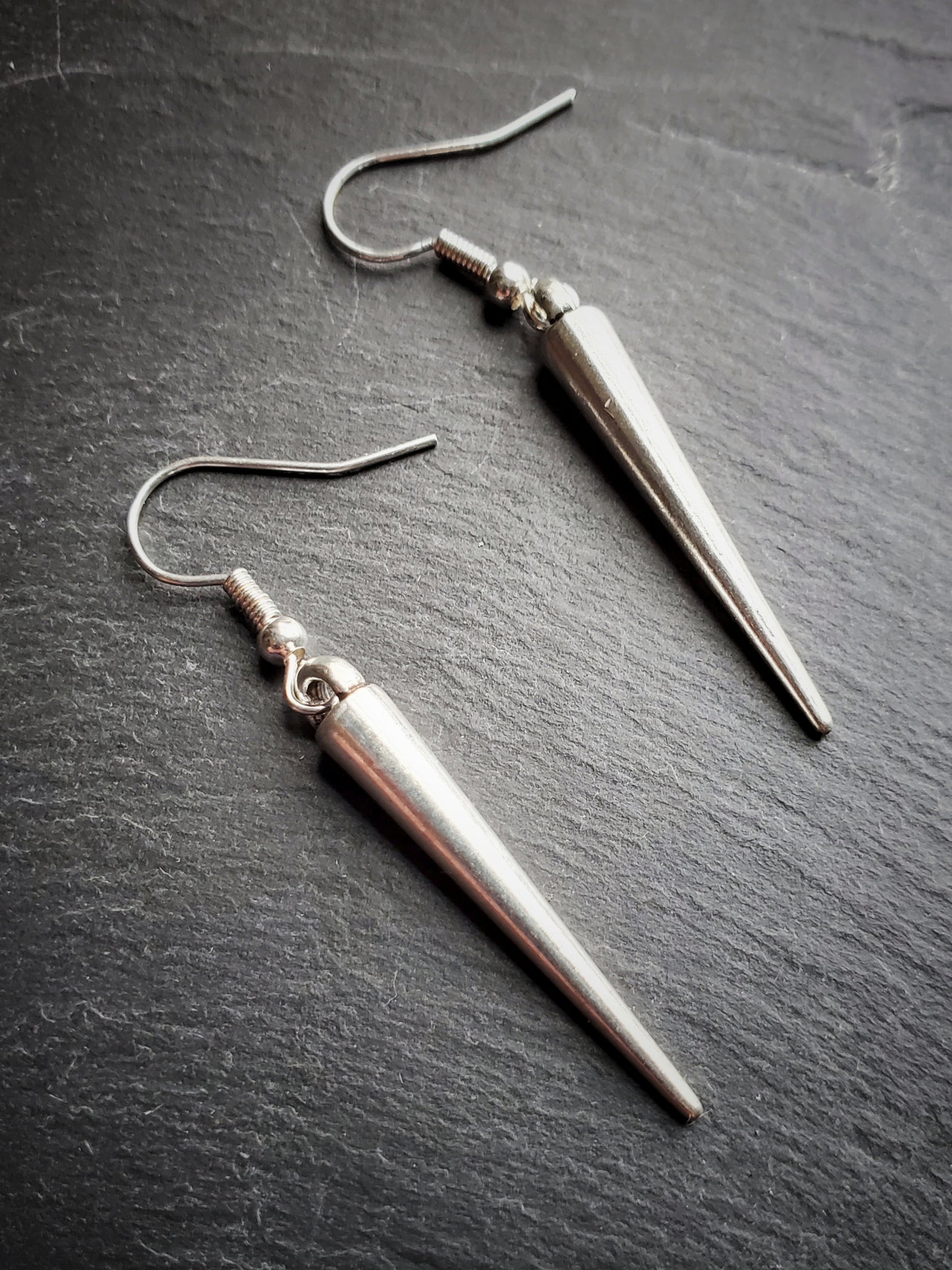 Silver Spike Earrings