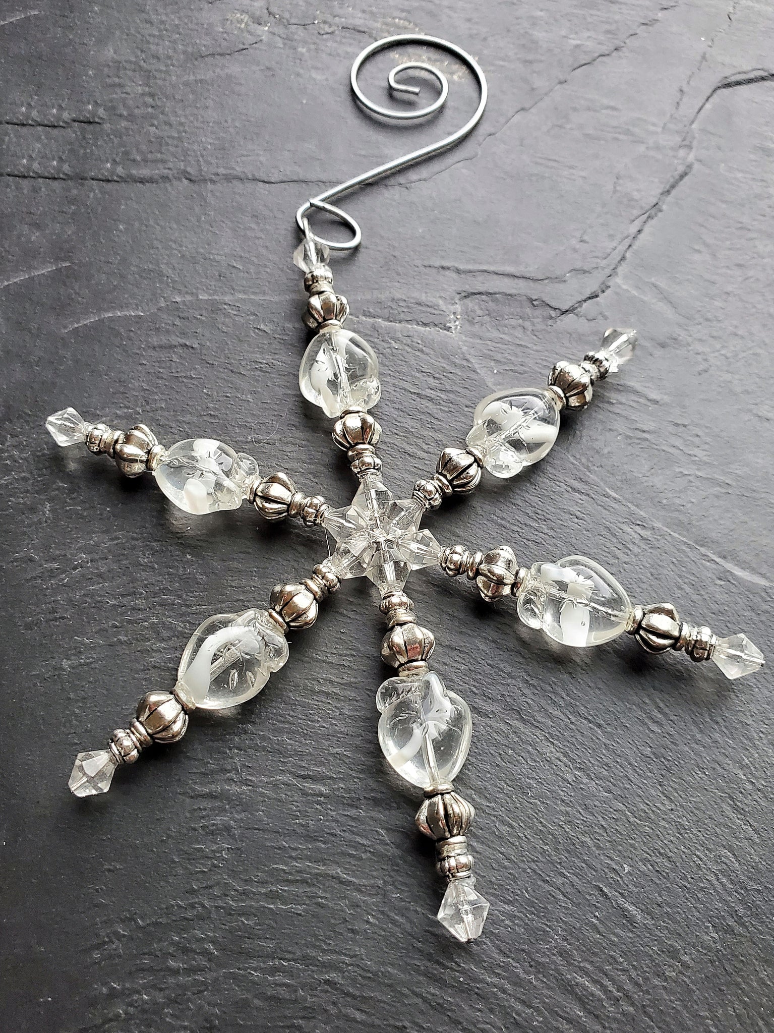 Crystal Ice Snowflake Ornament Handmade Gift