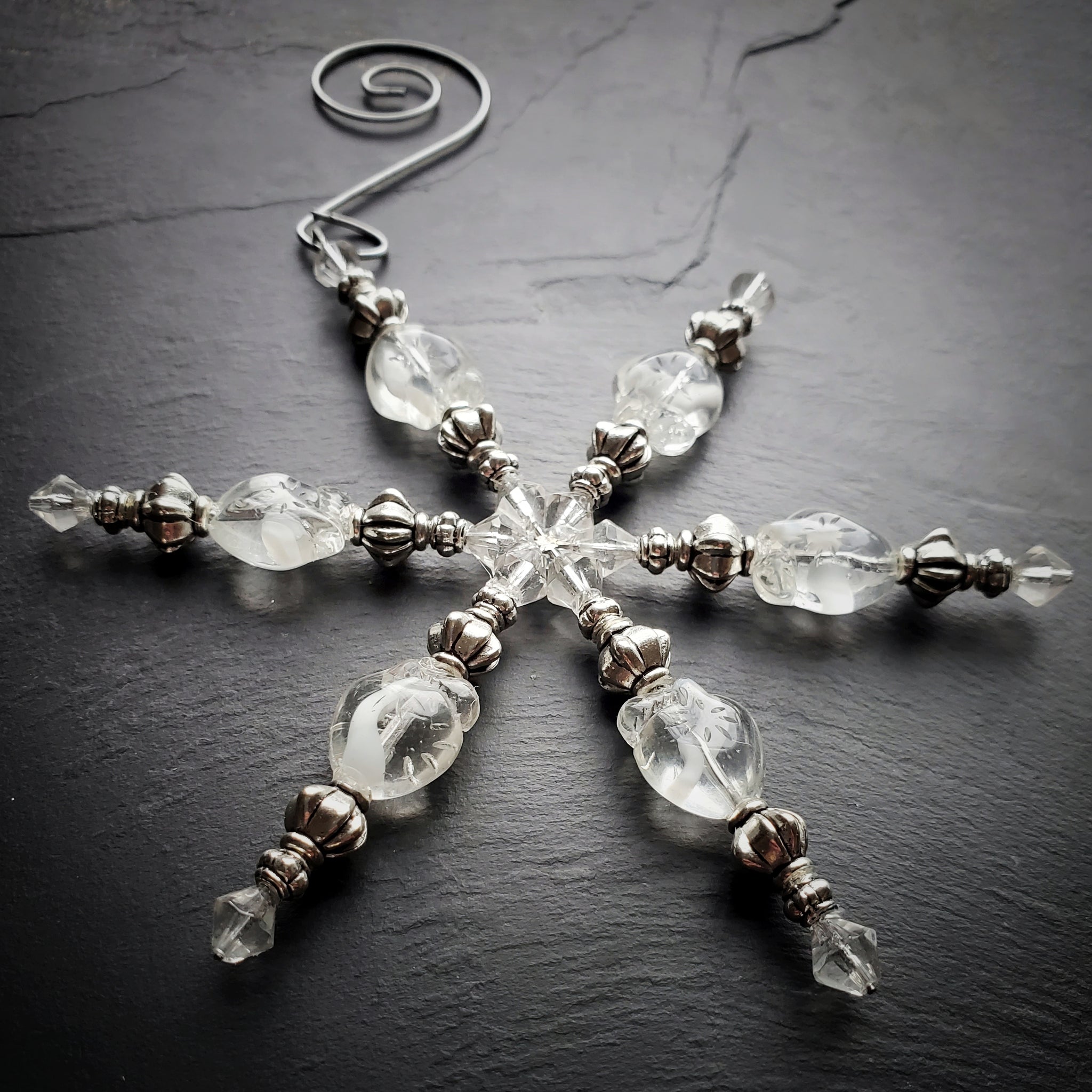 Crystal Ice Snowflake Ornament Handmade Gift