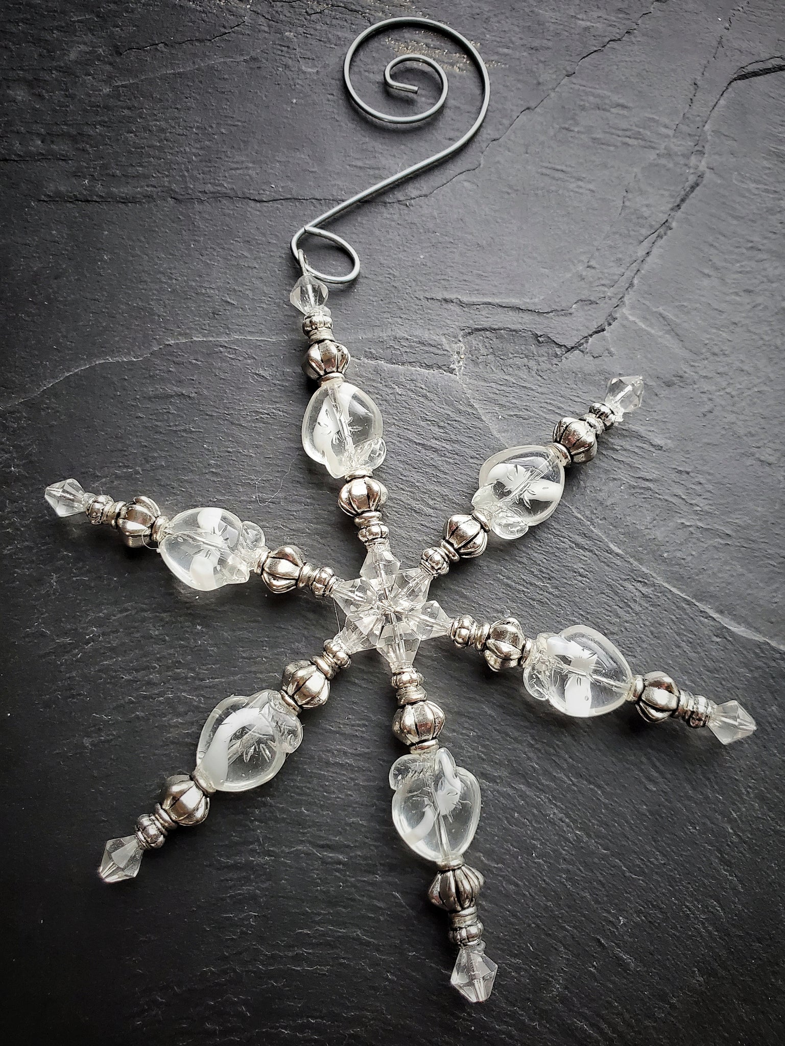 Crystal Ice Snowflake Ornament Handmade Gift