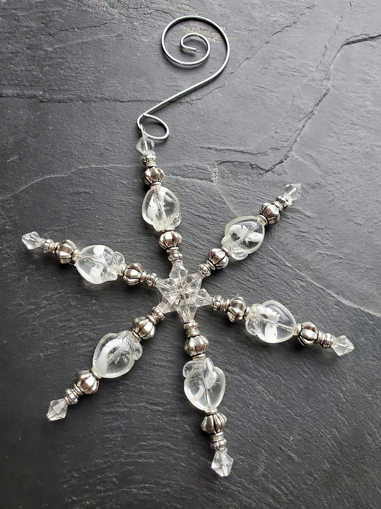 Crystal Ice Snowflake Ornament Handmade Gift