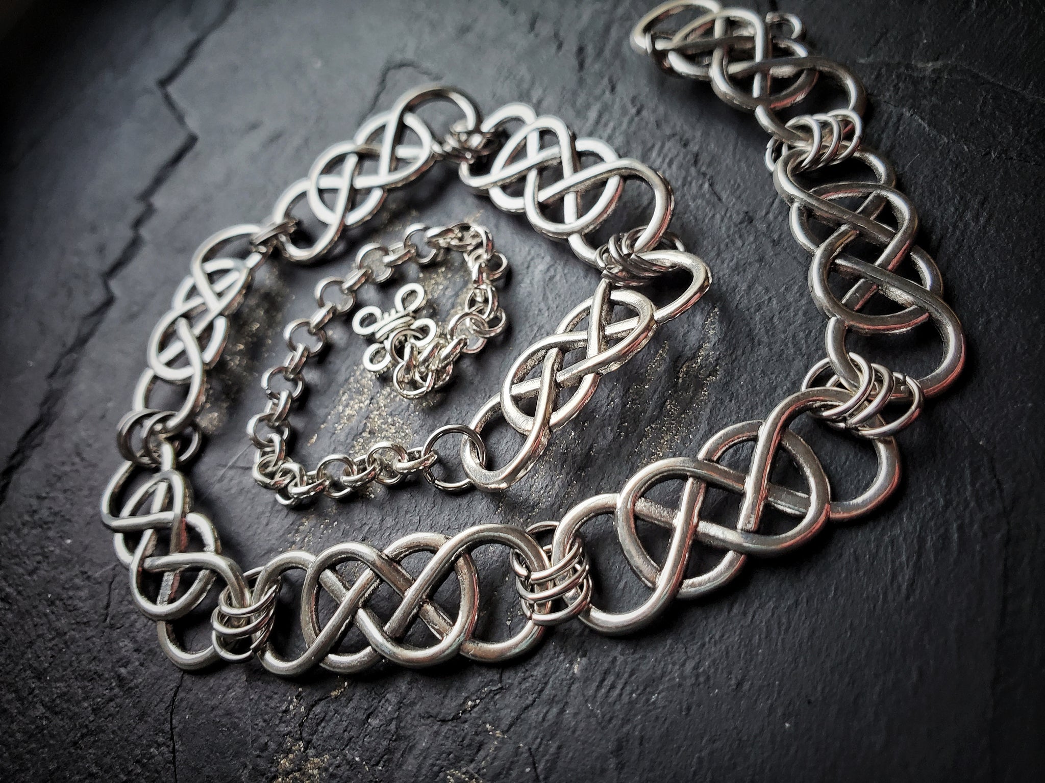 Celtic Infinity Link Choker Necklace