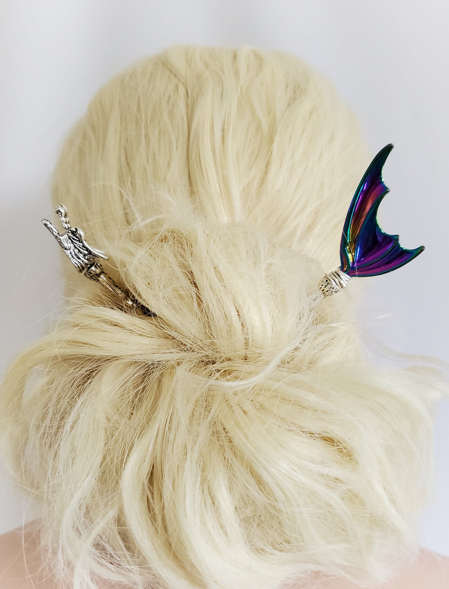 Dragon Head and Wing Asymmetrical Hair Sticks