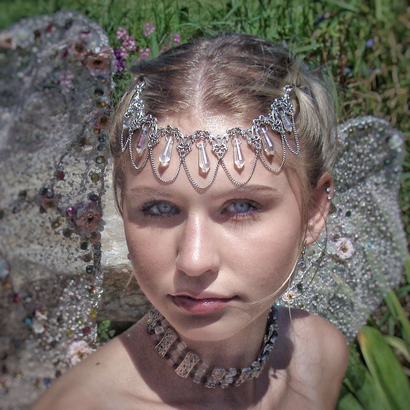 Whimsical Fairy Crown Bridal Hair Jewelry - DRAVYNMOOR