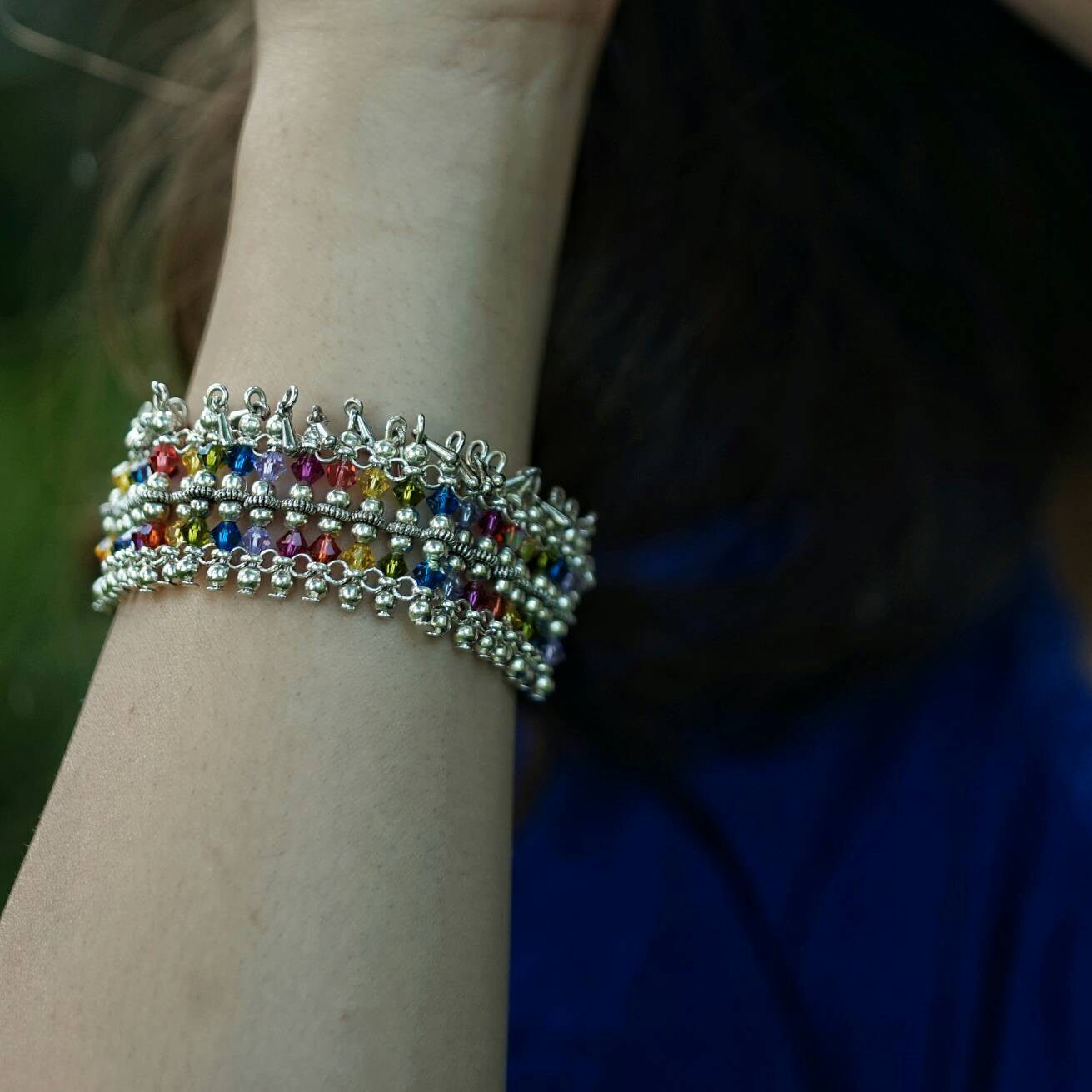 Rainbow Crystal Bracelet LGBTQ Pride Jewelry Fantasy Jewelry - DRAVYNMOOR