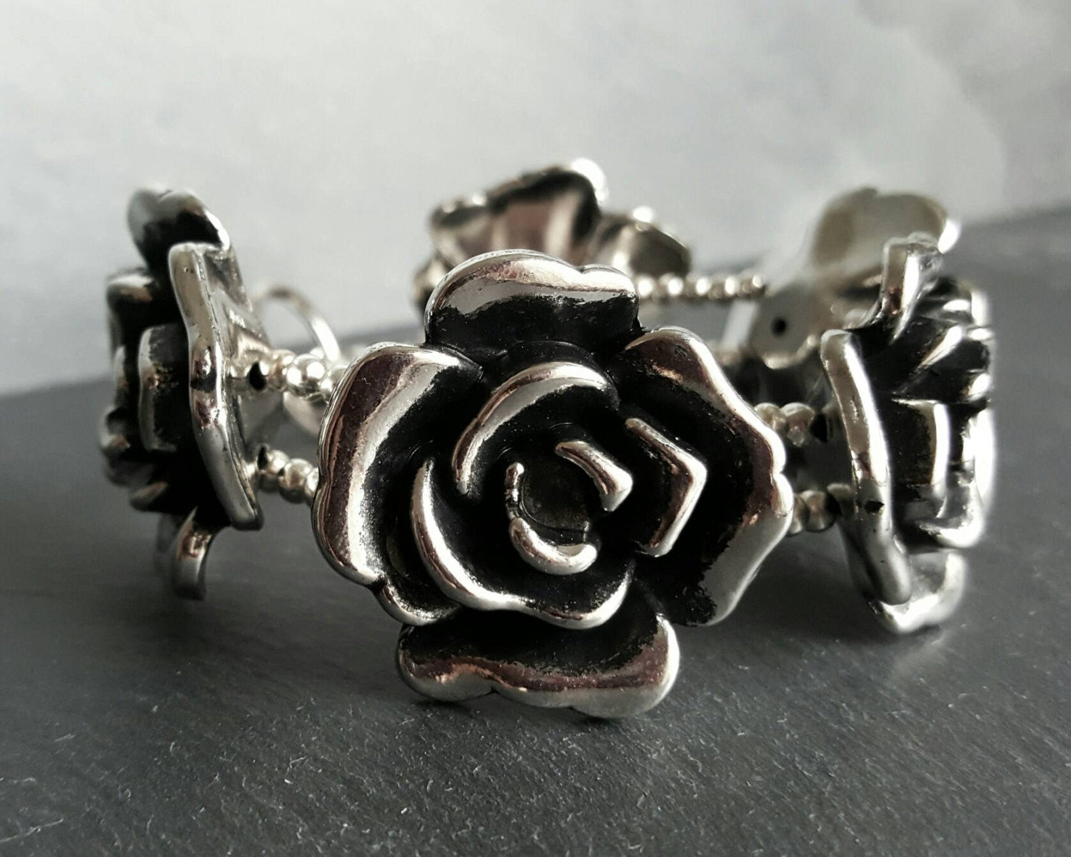 Gothic Rose Bracelet Victorian Fantasy Jewelry - DRAVYNMOOR