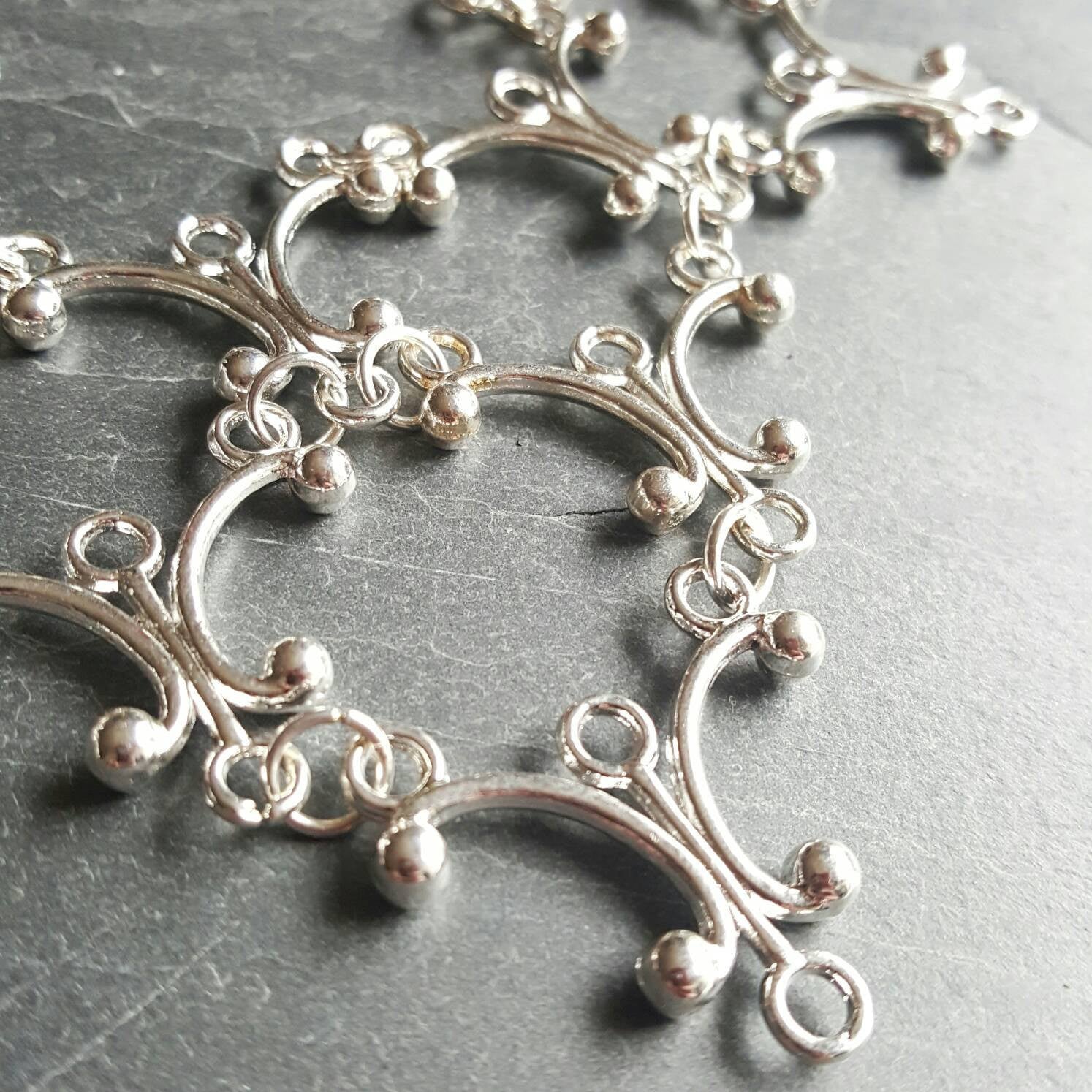Silver Gothic Necklace - Neo Victorian Goth Jewelry - Ren Faire - Handfasting - Queen Costume - Gothic Lolita - Handmade Statement Necklace - DRAVYNMOOR