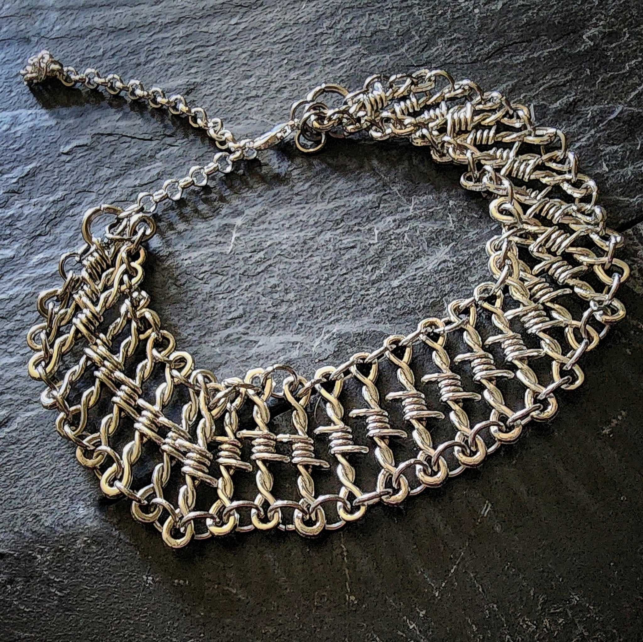 Barbed Wire Choker Necklace