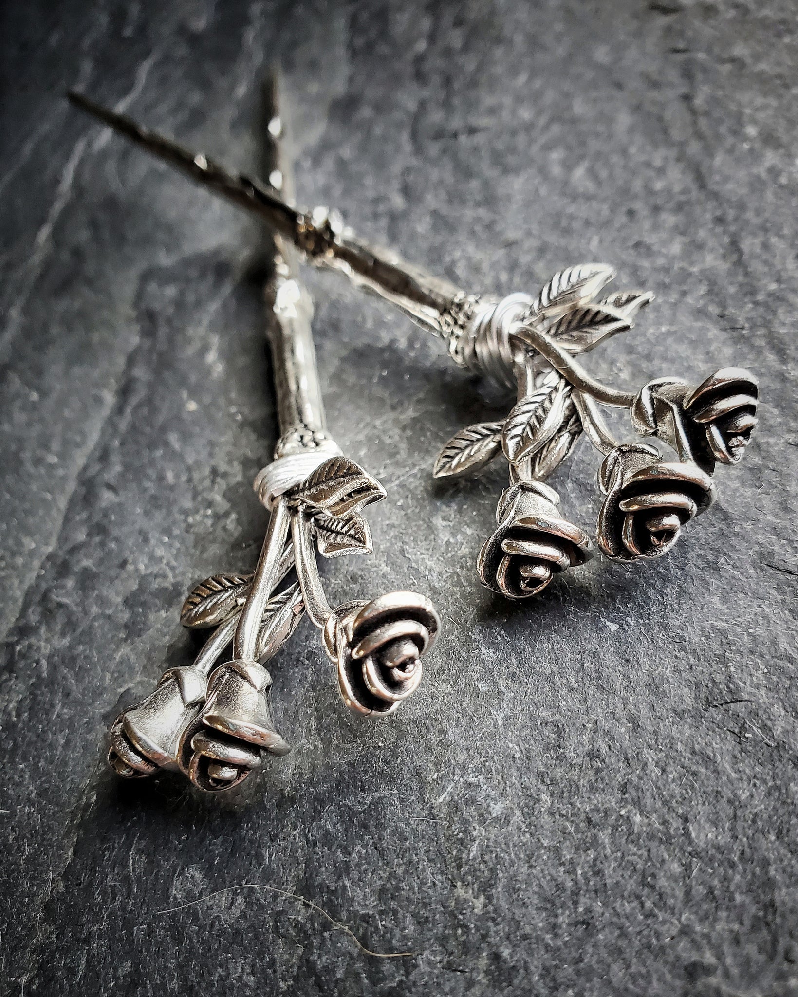 Roses Hair Sticks Romantic Hair Jewelry