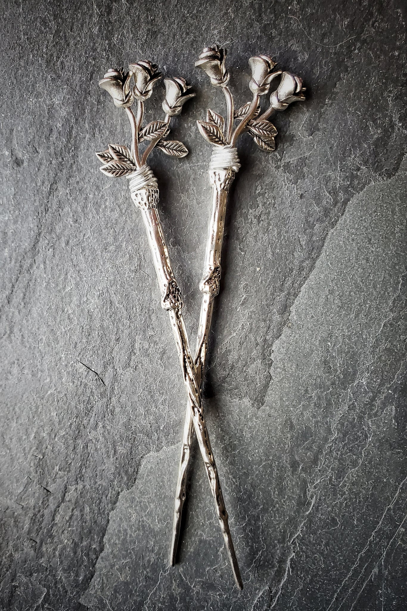 Roses Hair Sticks Romantic Hair Jewelry