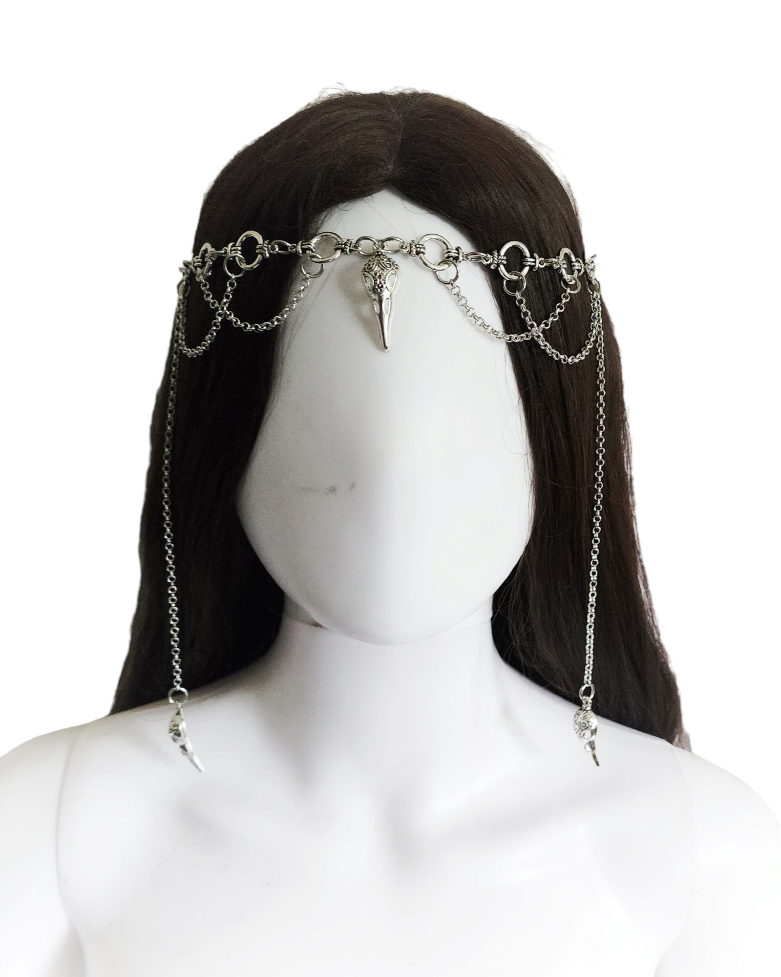 Raven Skull Circlet Tribal Goth Crown