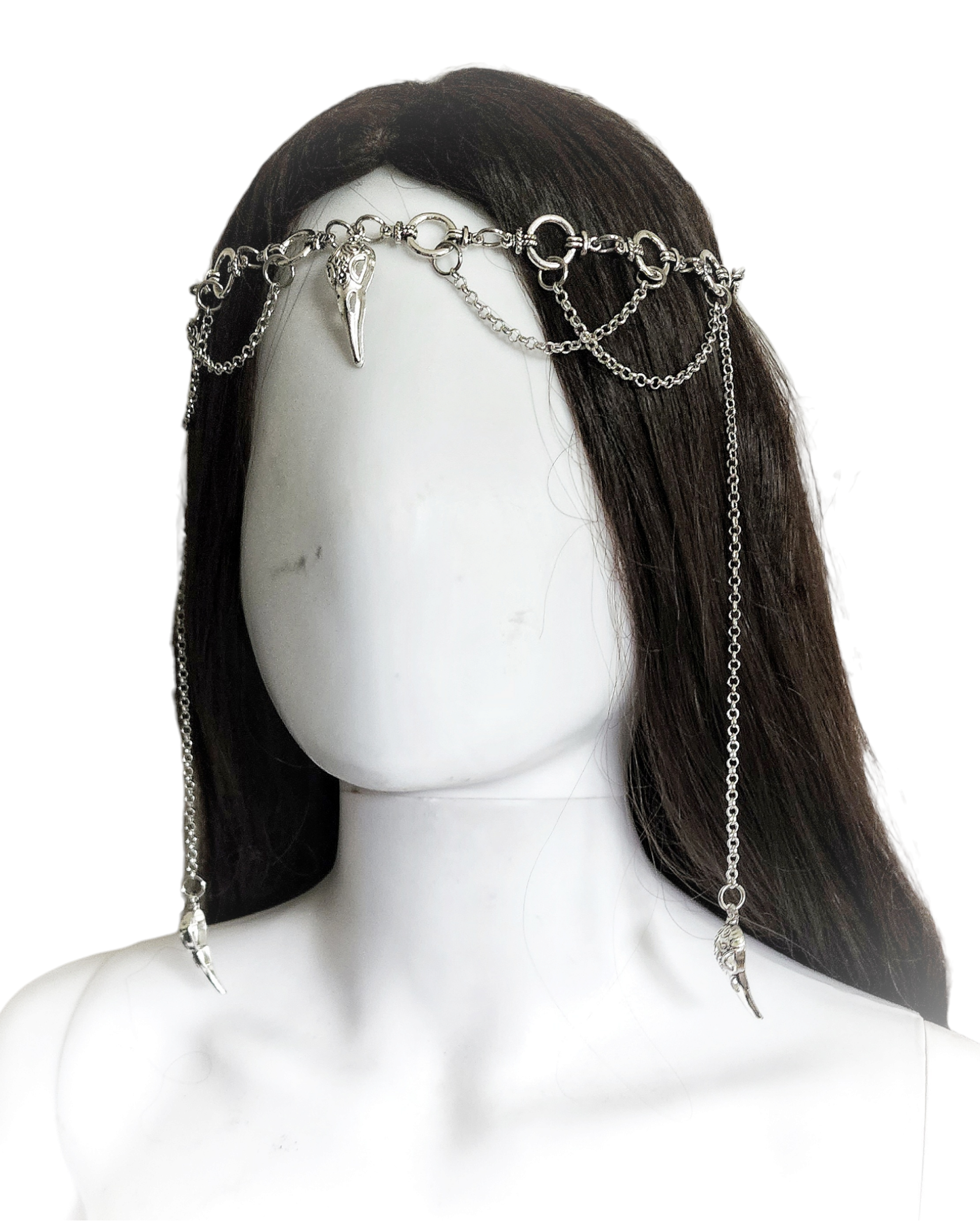 Raven Skull Circlet Tribal Goth Crown