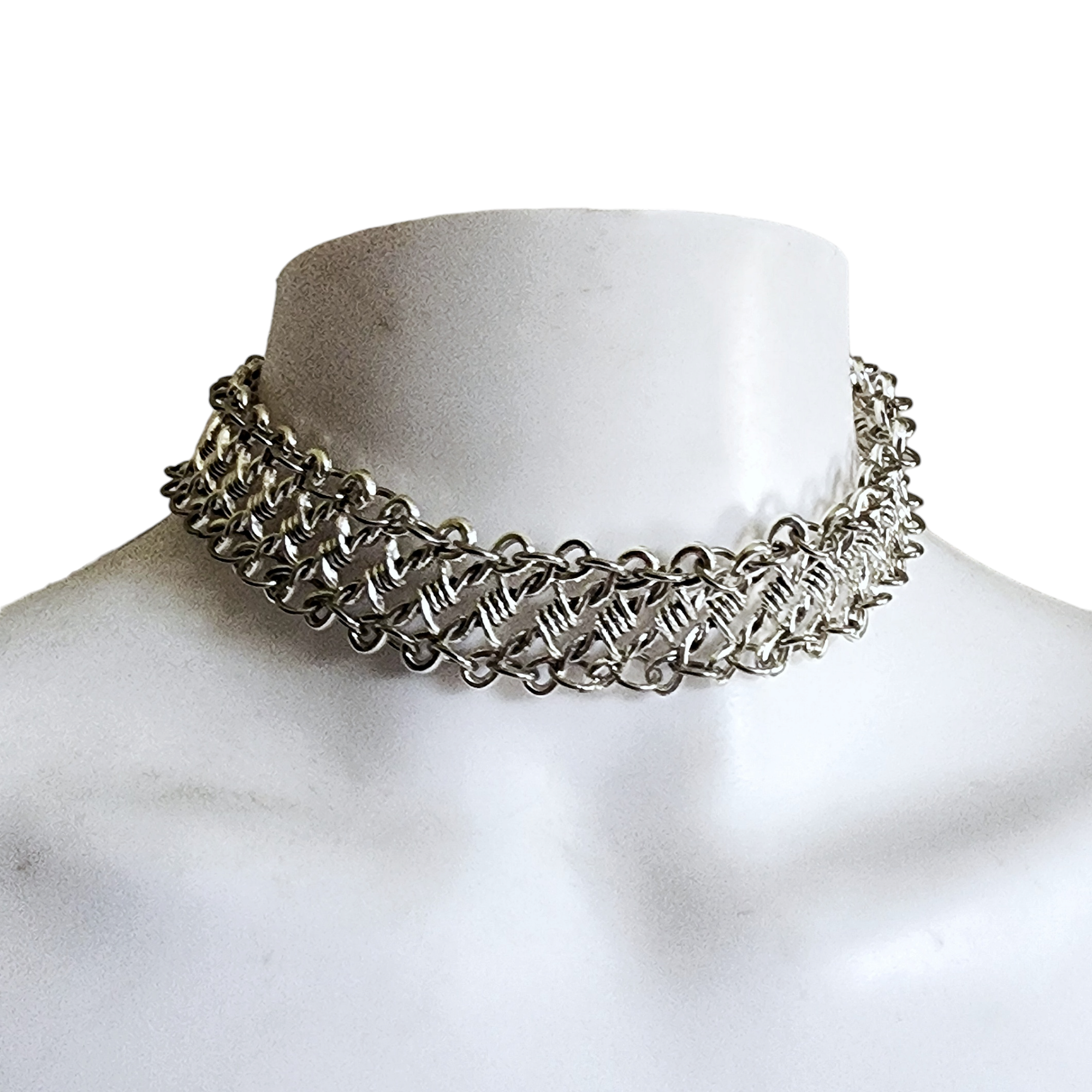 Barbed Wire Choker Necklace