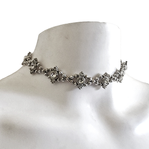 Rhinestone Eye Choker Renaissance Faire Jewelry