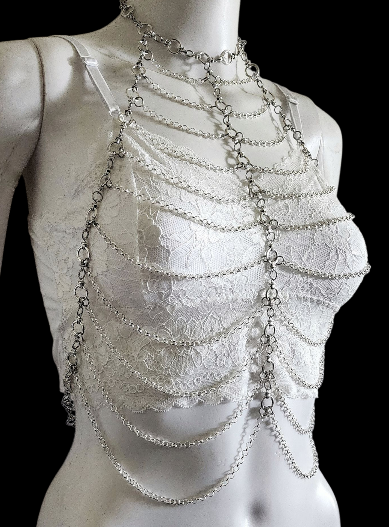 Ribcage Body Chain Skeleton Halloween Accessory