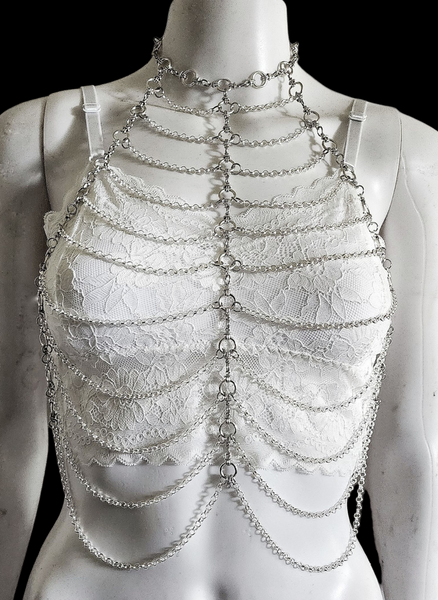 Ribcage Body Chain Skeleton Halloween Accessory