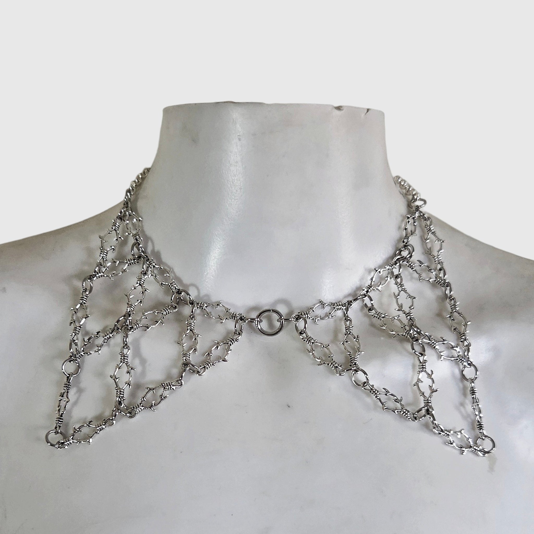 Baby Barbed Wire Bow Tie Necklace