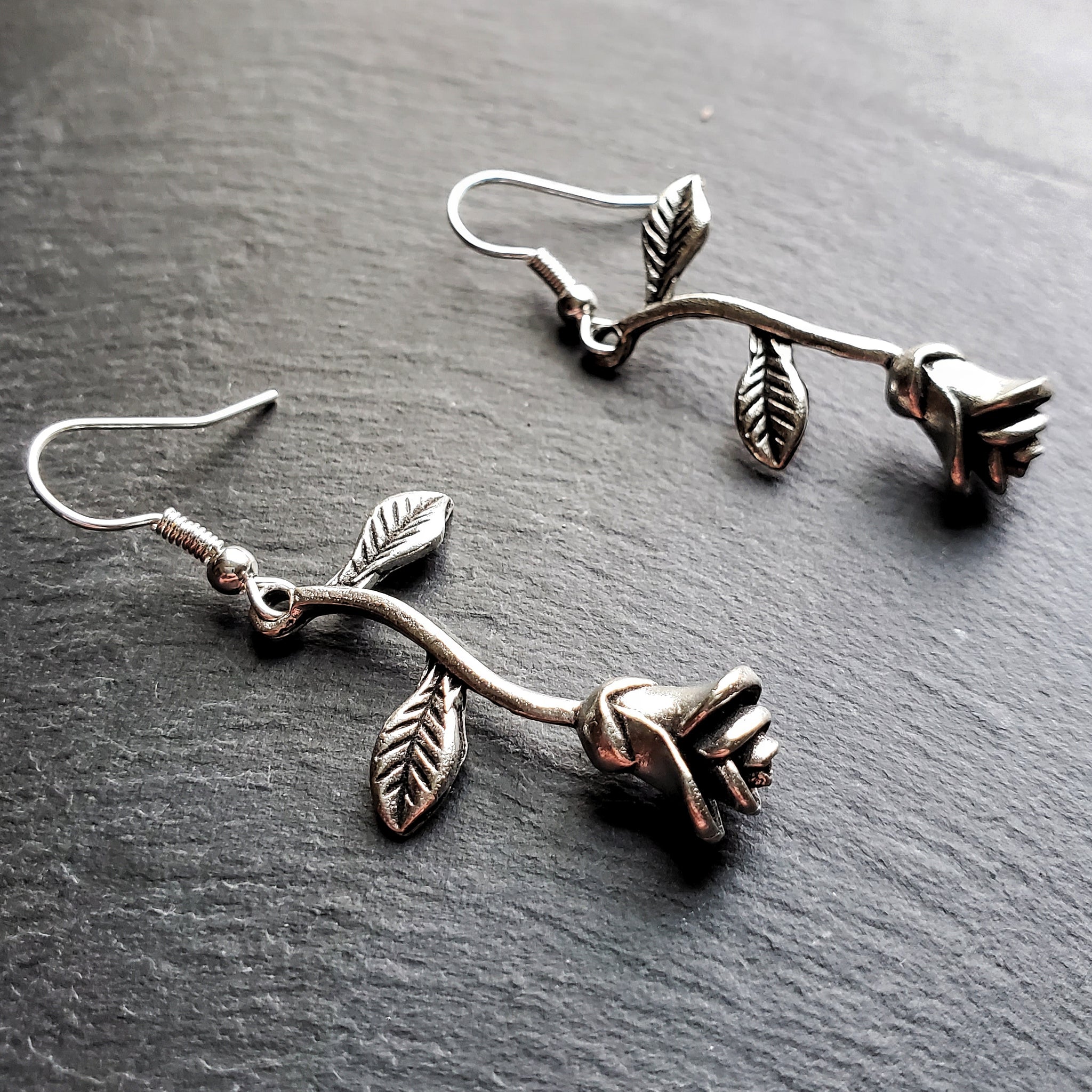 Rose Gift Set - Long Necklace, Earrings and Hairsticks