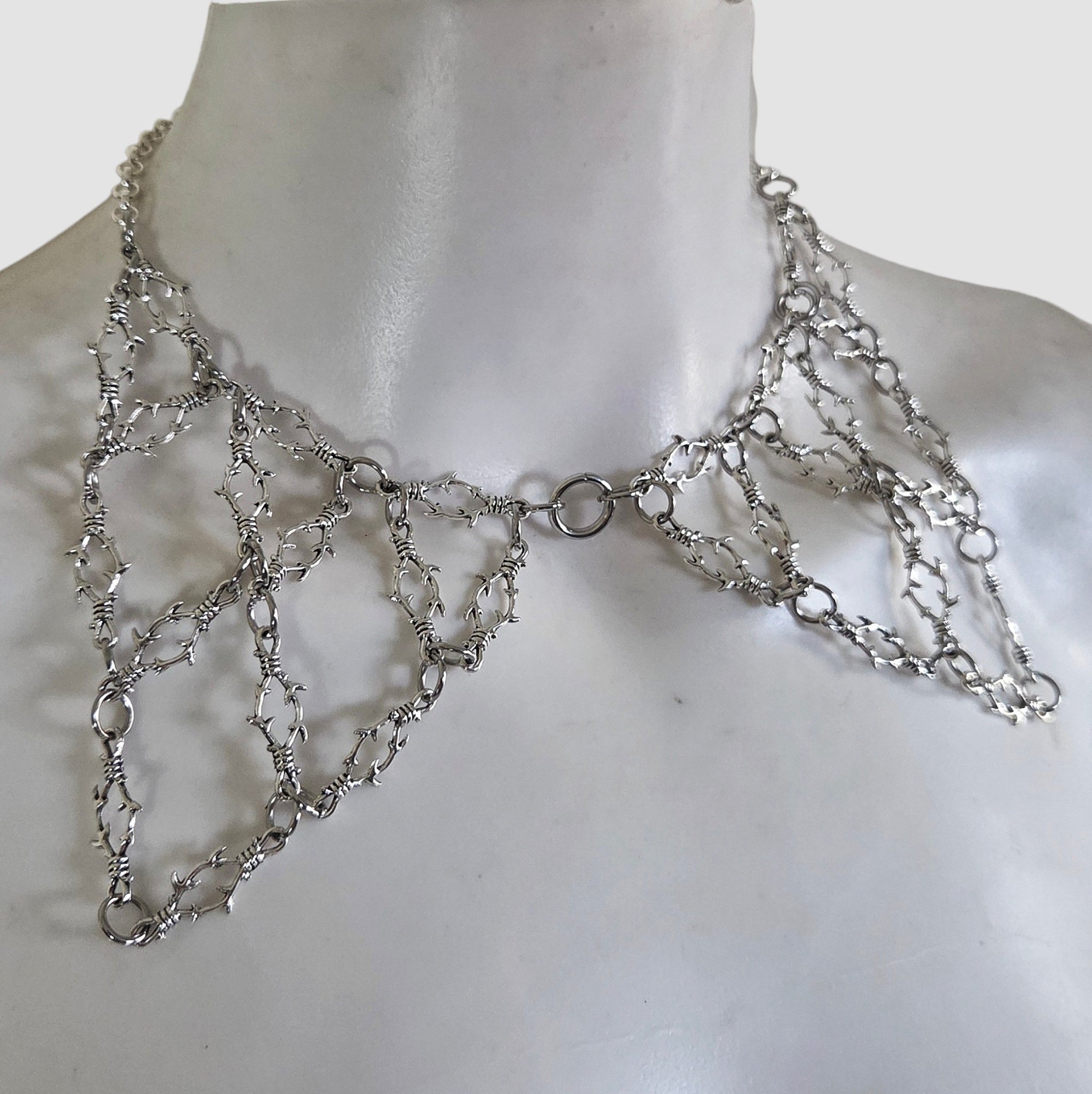 Baby Barbed Wire Bow Tie Necklace