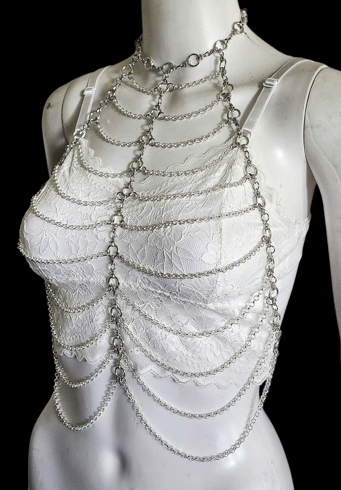 Ribcage Body Chain Skeleton Halloween Accessory