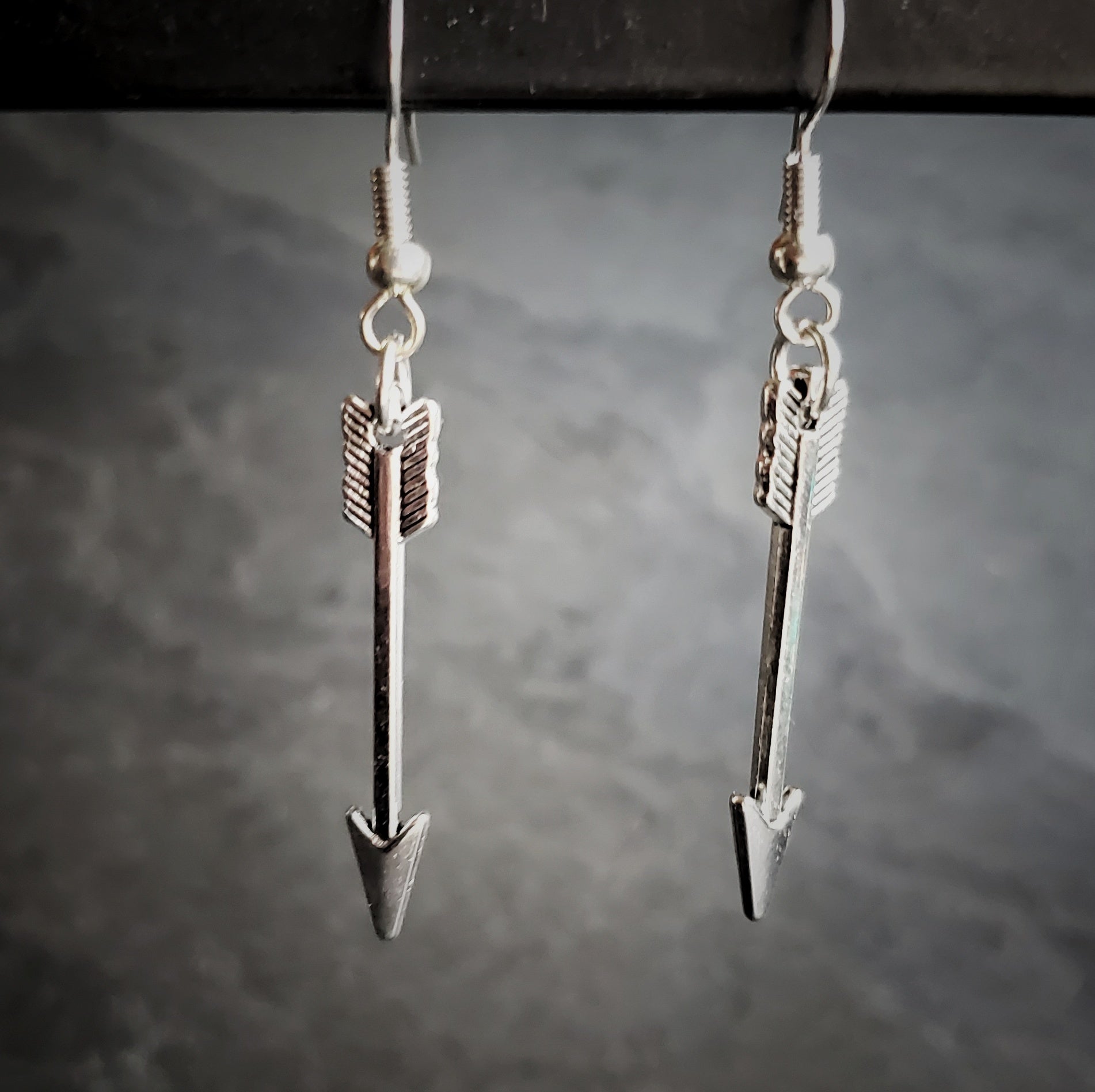 Silver Arrow Earrings Gift for Archer