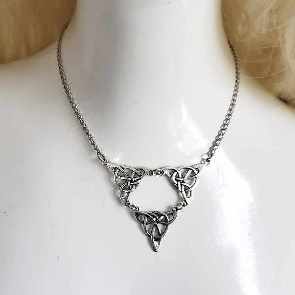 3rd Power Triquetra Necklace Witch Jewelry