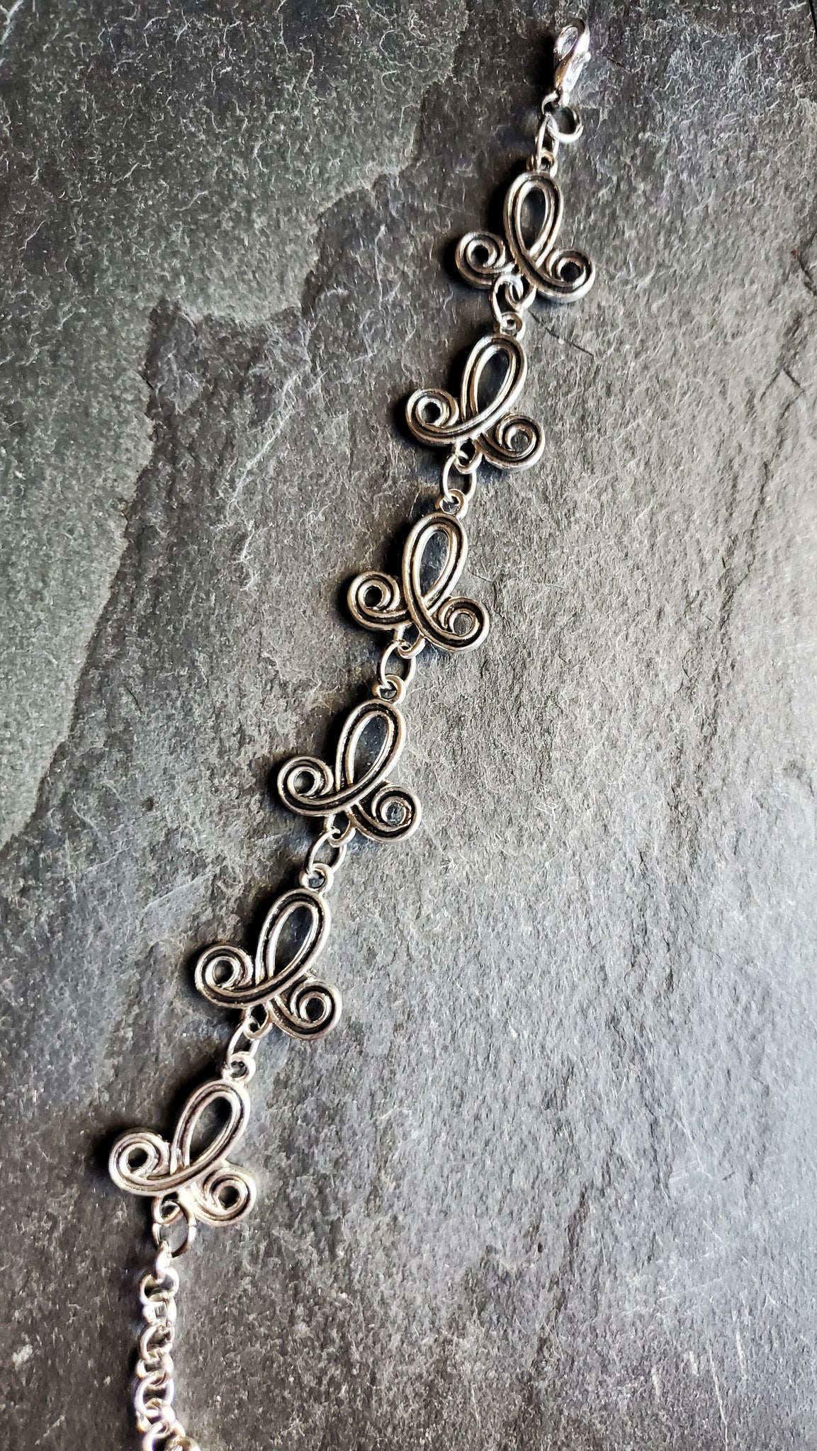 Silver Fleur Link Bracelet Renaissance Jewelry