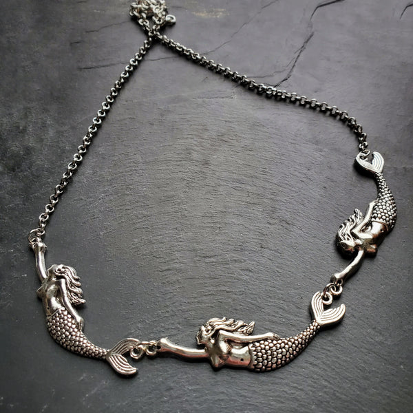Just Keep Swimming Mermaid Necklace Fantasy Jewelry