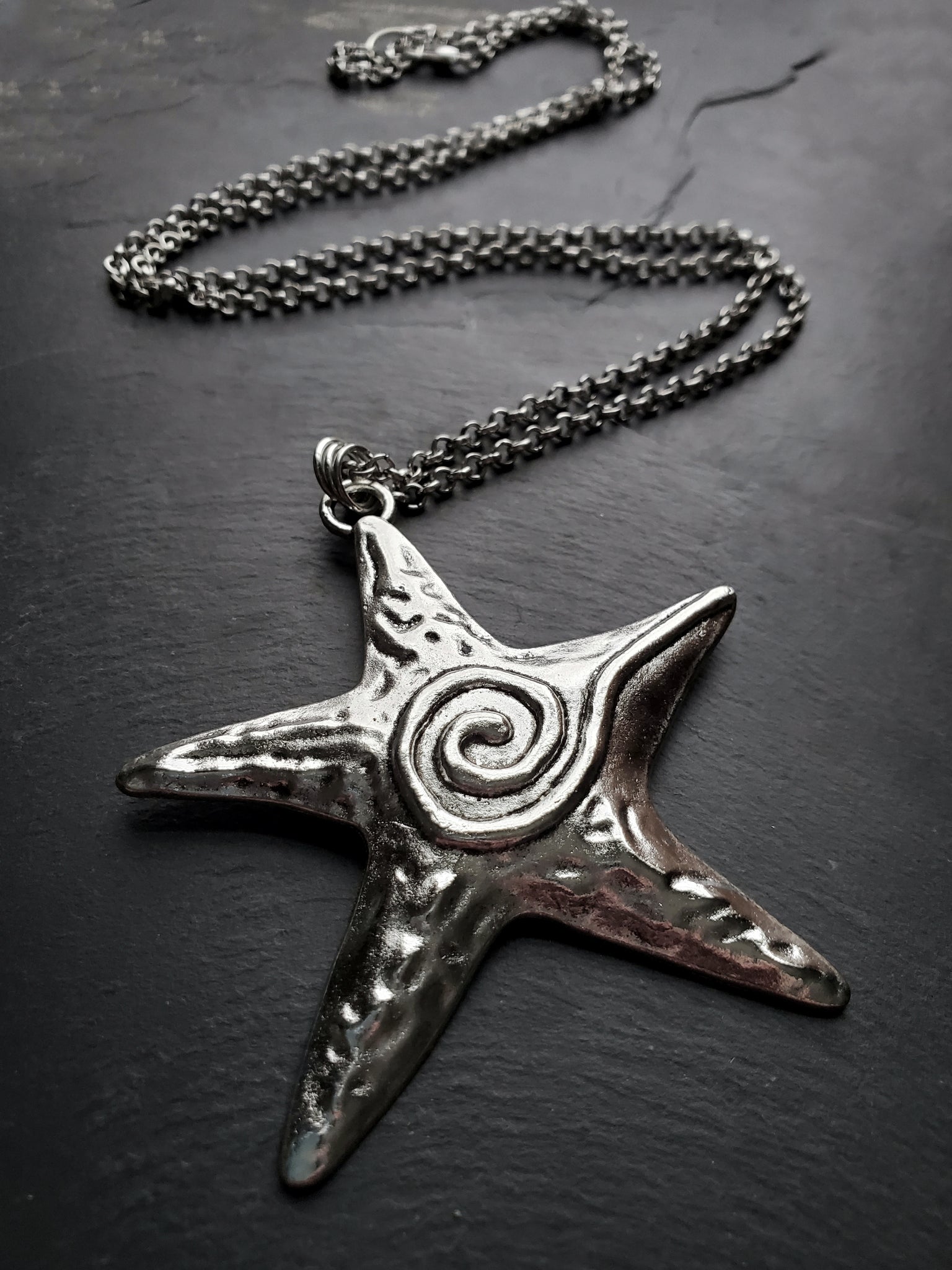 CLEARANCE Long Starfish Necklace Mermaid Jewelry