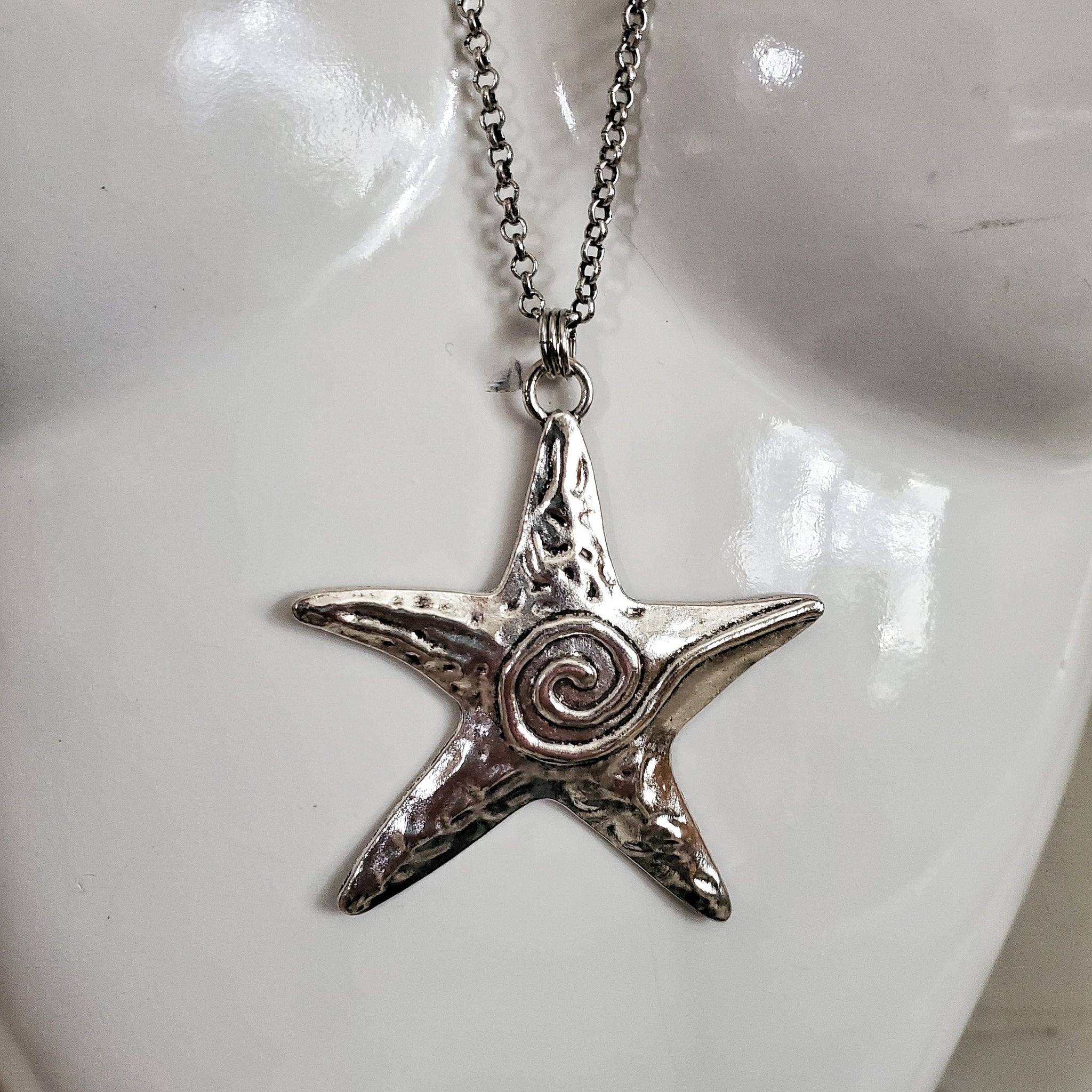 CLEARANCE Long Starfish Necklace Mermaid Jewelry