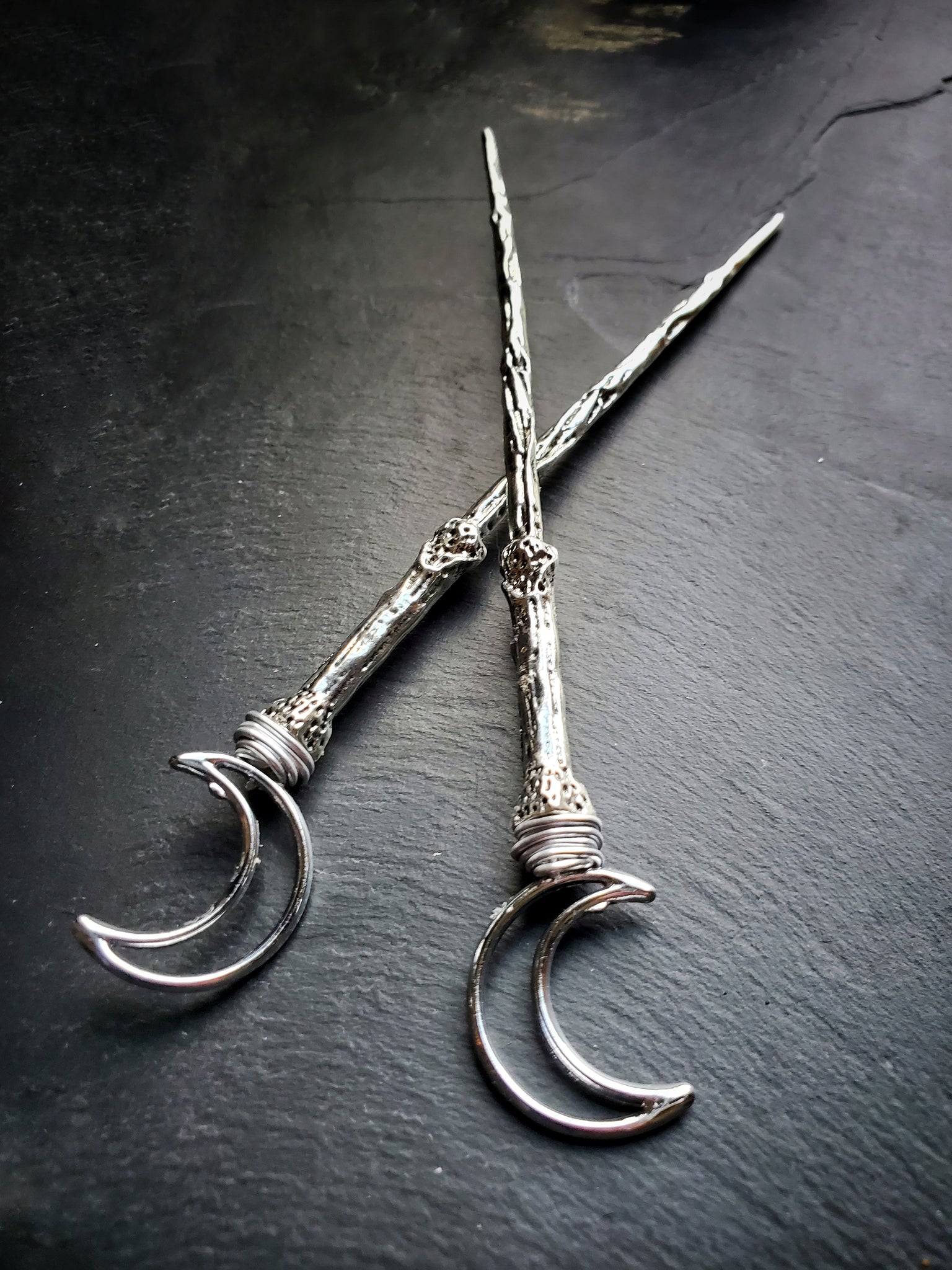 Crescent Moon Hair Sticks Witch Hair Jewelry