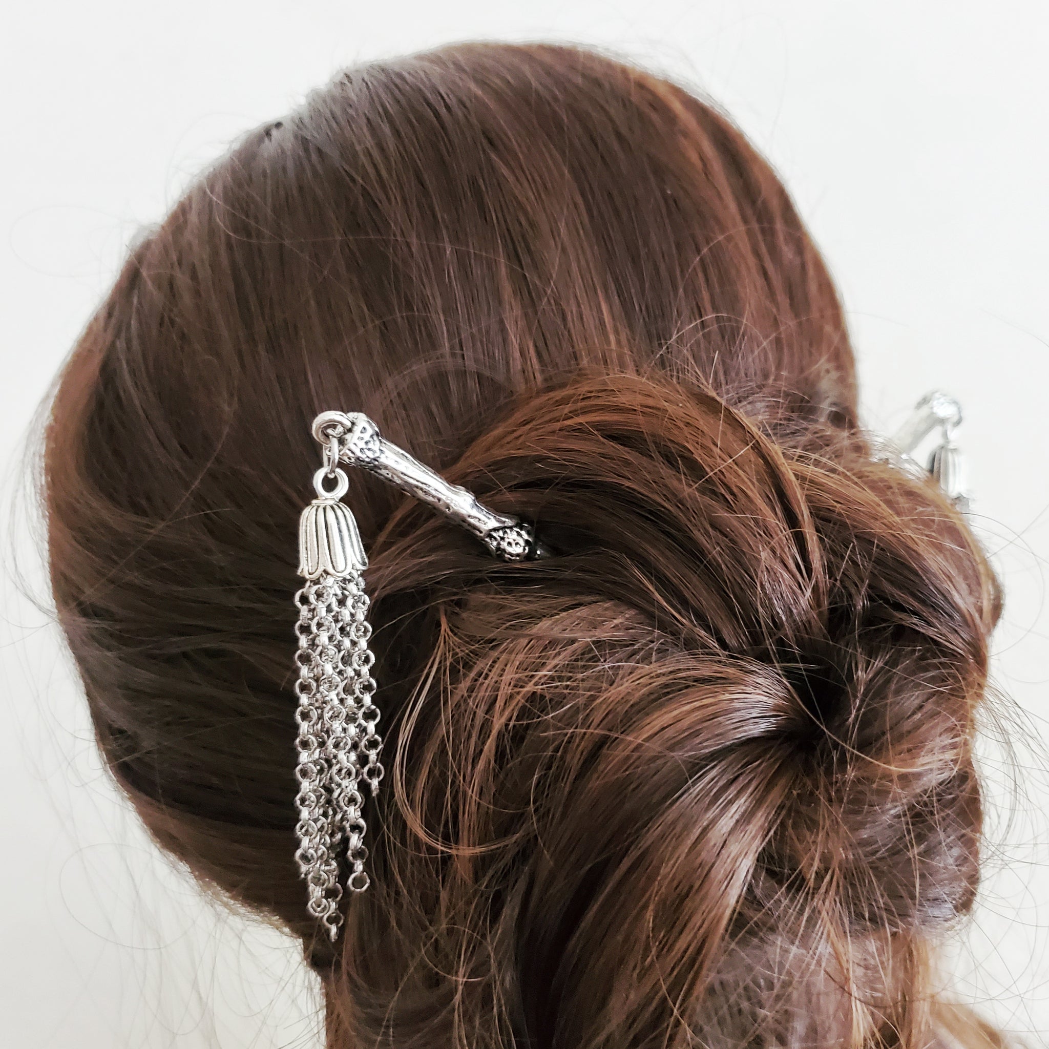 Silver Tassel Hair Stick Hair Jewelry