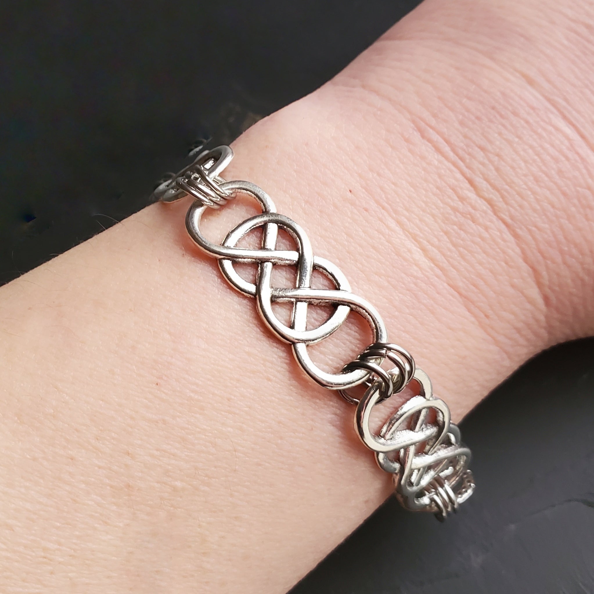 Celtic Infinity Link Bracelet Renaissance Festival Jewelry