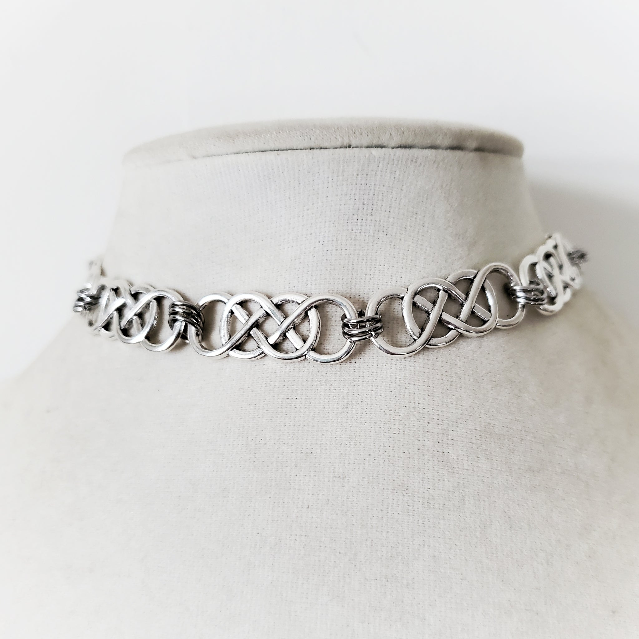 Celtic Infinity Link Choker Necklace