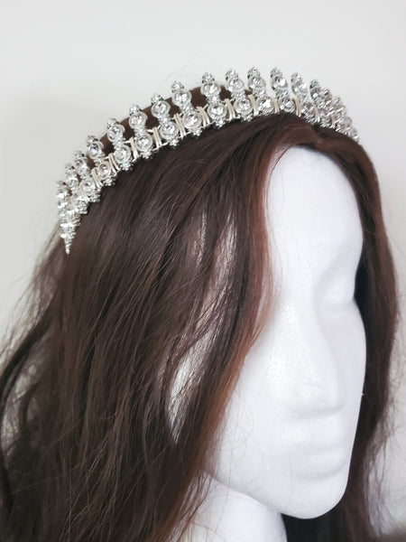 Heavy Rhinestone Tiara Headband Crown