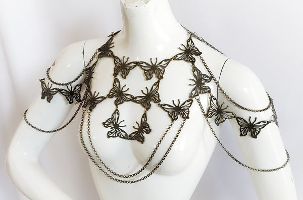 Bronze Butterfly Shoulder Jewelry Madame Butterfly Aunt Elizabeth