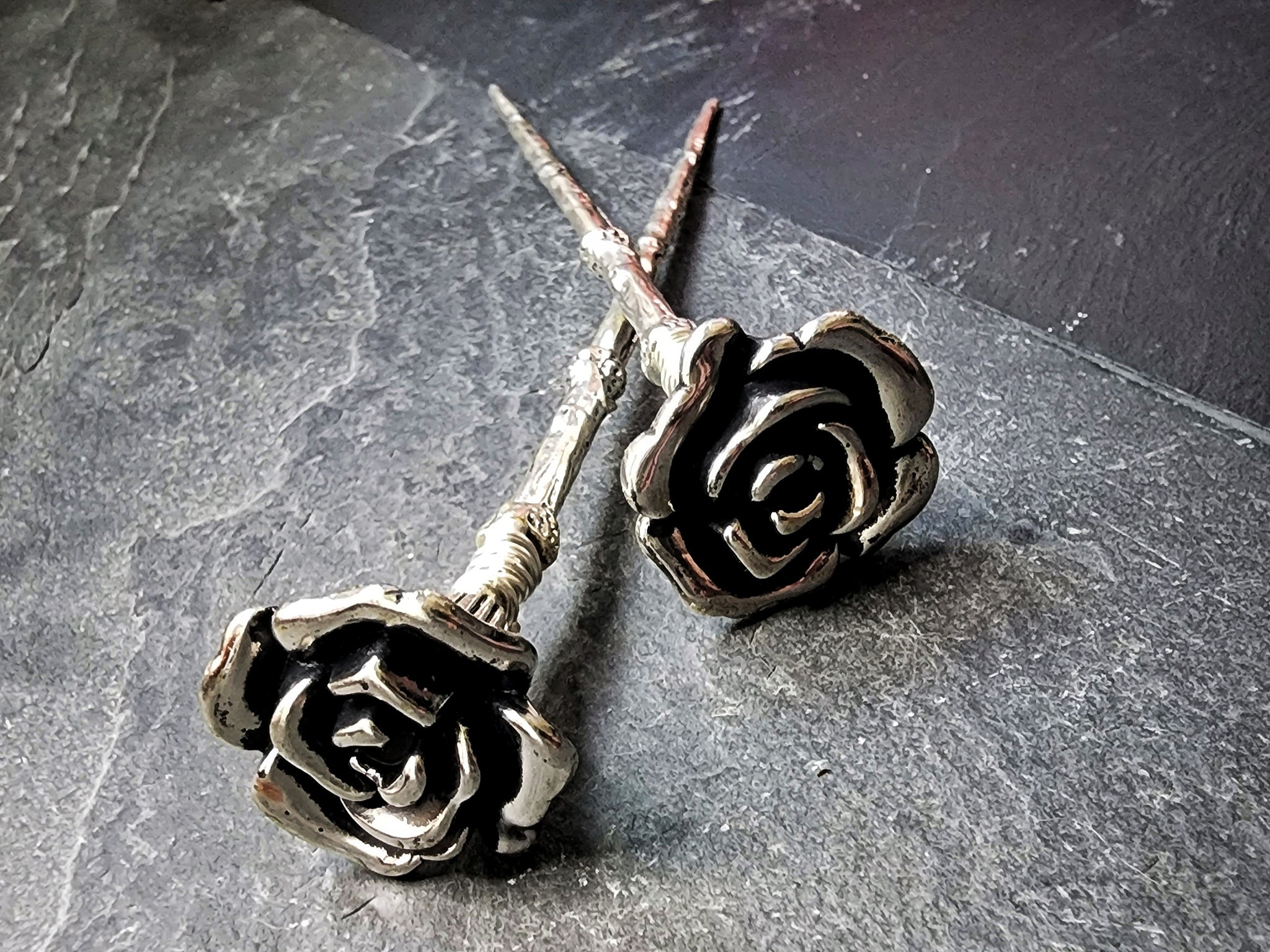 Big Rose Hair Sticks Romantic Hair Jewelry