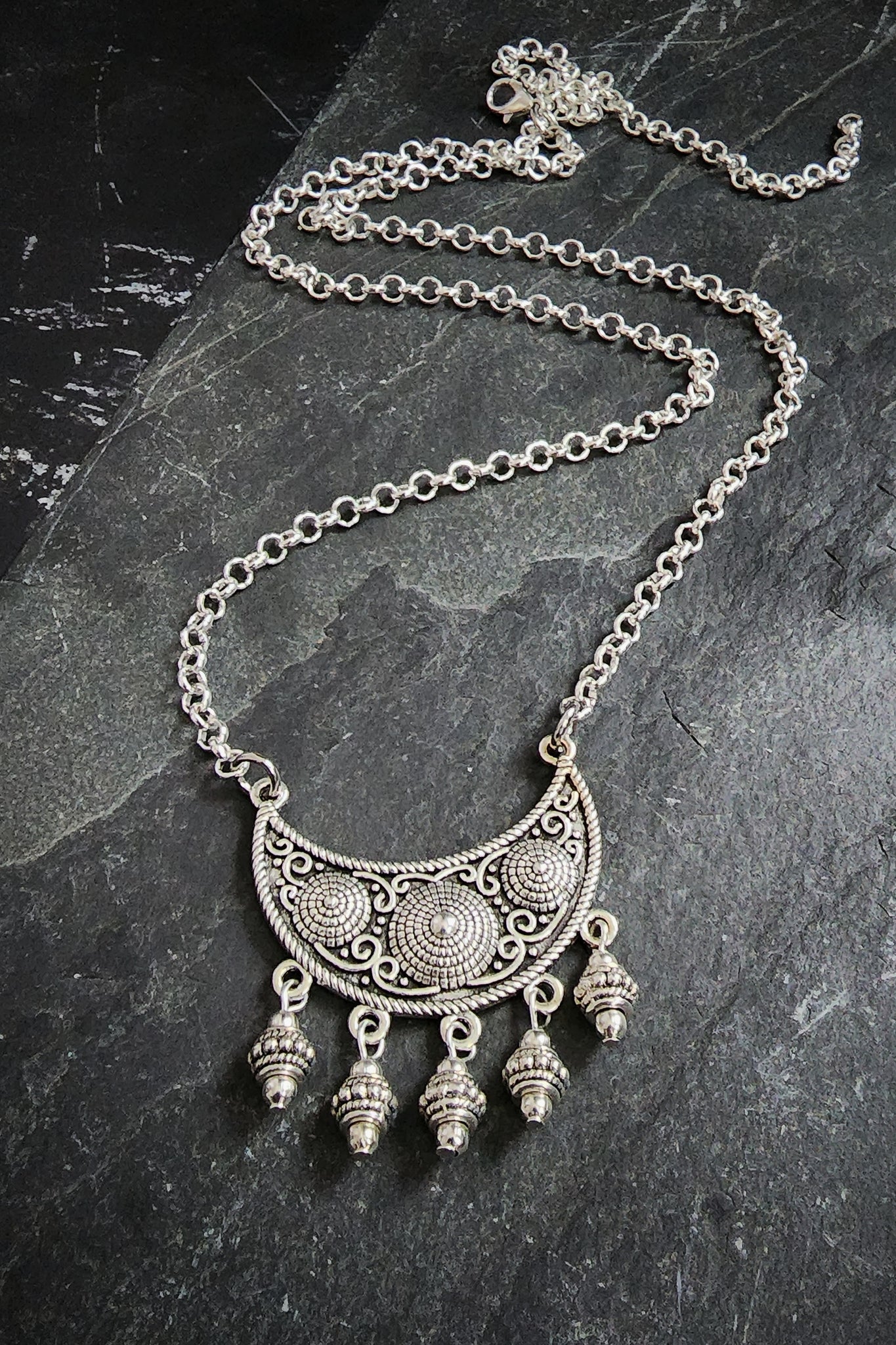 Bohemian Moon Necklace Renaissance Faire Jewelry