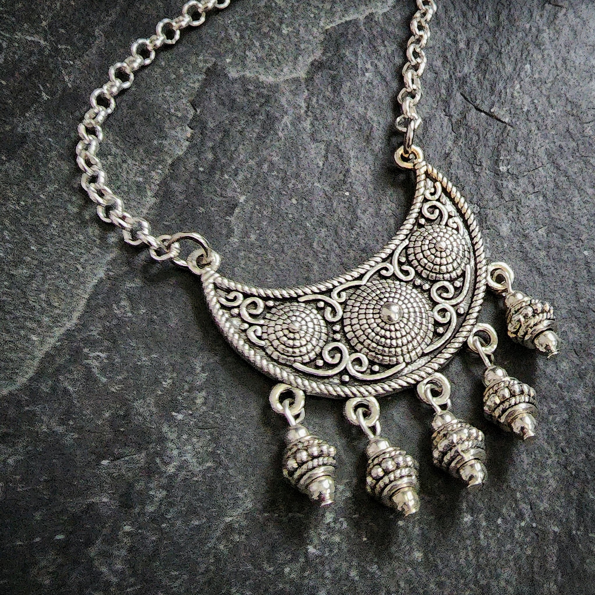 Bohemian Moon Necklace Renaissance Faire Jewelry