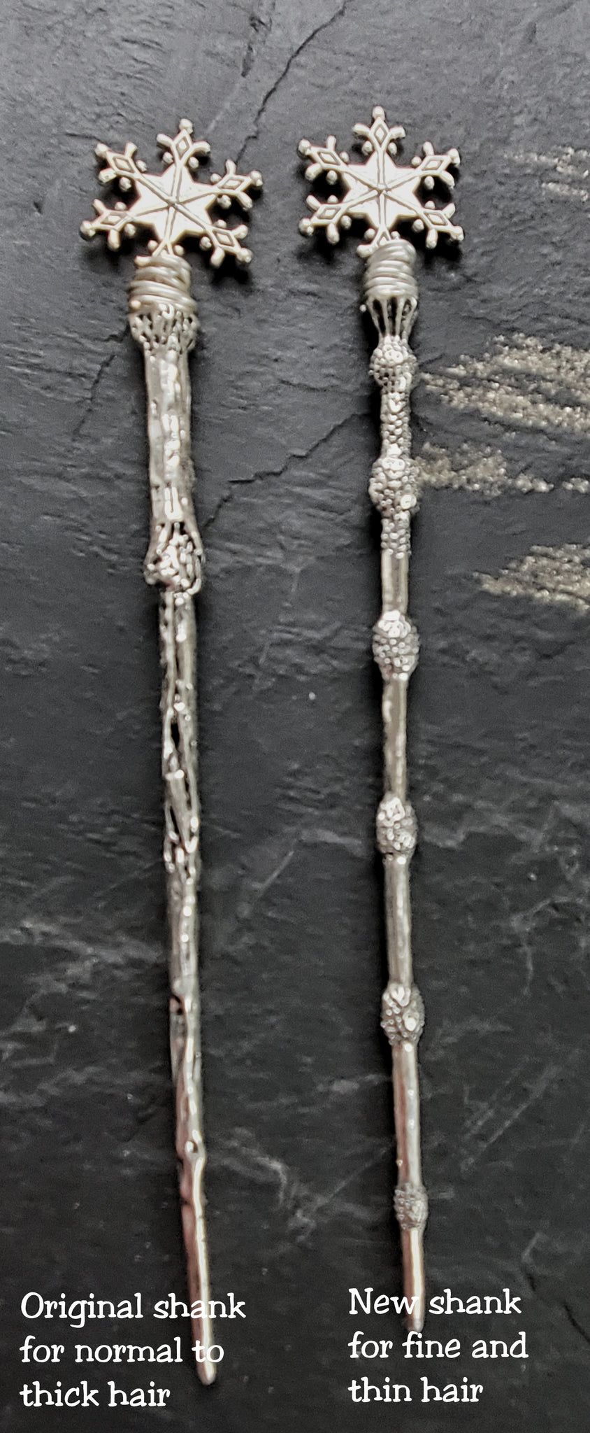 Silver Snowflake Hair Sticks Winter Hair Jewelry