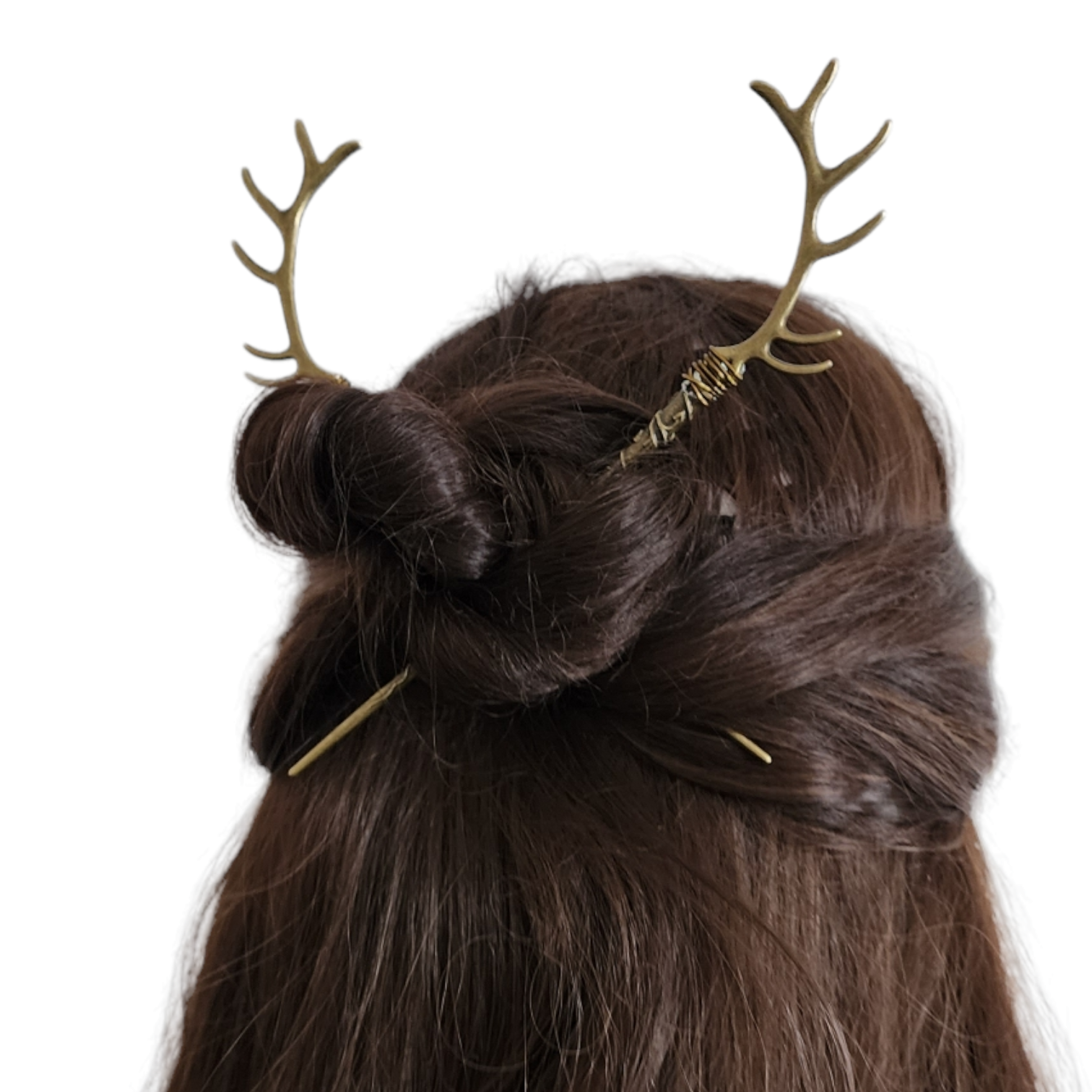 Bronze Antler Reindeer Hair Sticks Hair Jewelry